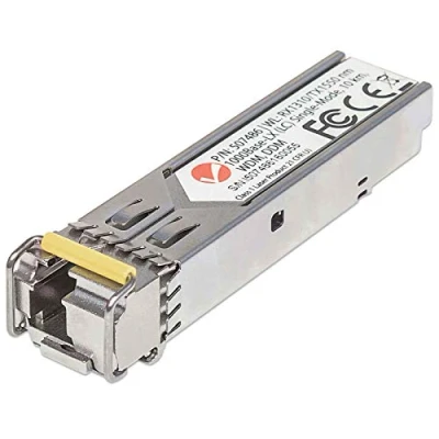 Image de Intellinet Module émetteur récepteur Optique SFP bidirectionnel Gigabit Fibre WDM, Port monomode 1000Base Lx (LC), 10 km, WDM (Rx1310/Tx1550), Fibre, équivalent à Cisco GLC BX D