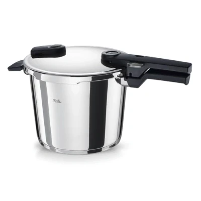 Image de Fissler Vitaquick Autocuiseur (6 l, 22 cm) Marmite À Pression En Acier Inoxydable, 2 Niveaux De Cuisson, Fabrication Allemagne, Compatible Induction