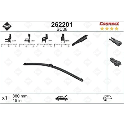 Image de Balai d&#039;essuie glace Swf Alternative Connect 262201 380mm Sans Cadre FIAT: Grande Punto 3/5 portes, Panda III Evo portes