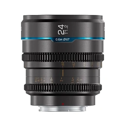 Image de SIRUI Night Walker objectif Cine T1.2 24 mm, de mise au point manuelle à grande ouverture (MS24R G, monture RF, gris métallique)