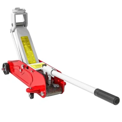 Image de HOMCOM Cric hydraulique à Profil Bas en Acier Robuste, Charge maximale de 2000 kg, capacité Levage 12 30 cm, Rouge