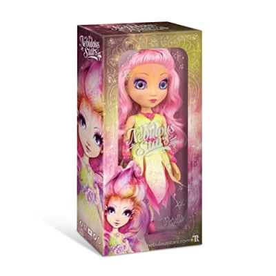 Image de Poupée Petulia Nebulous Stars, 38 cm Cheveux Longs Rose, Robe Pétales de Fleurs, Bijoux et Autres Accessoires Enfants à partir 3 Ans Inclus l&#039;Histoire