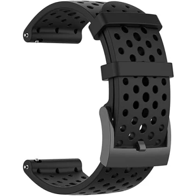 Image de Bracelet pour Suunto 7/9 / 9Baro D5 Spartan/Fossil Nate/Q Silicone Noir