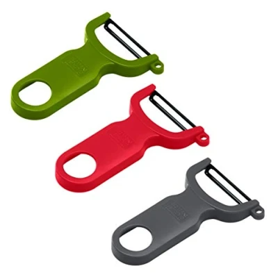 Image de KUHN RIKON Original Swiss Peeler, Set of 3, Green, Red and Grey