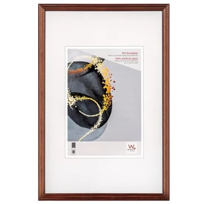 Image de walther design Select HSX520P Cadre Photo en Bois avec Verre Synthétique, 15 x 20 cm, Marron Foncé