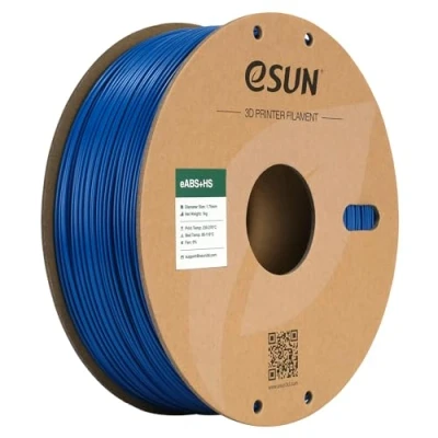 Image de eSUN Filament ABS+ 1.75mm, eABS+HS ABS Plus d&#039;Imprimante 3D Haute Vitesse, Précision Dimensionnelle +/ 0.05mm, Bobine de 1KG (2.2 LBS) pour l&#039;Impression Rapide,Bleu