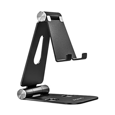 Image de AISENS MS2PXL 096 Support de Table Taille XL réglable (2 PIVOTS) pour téléphone/Tablette Noir