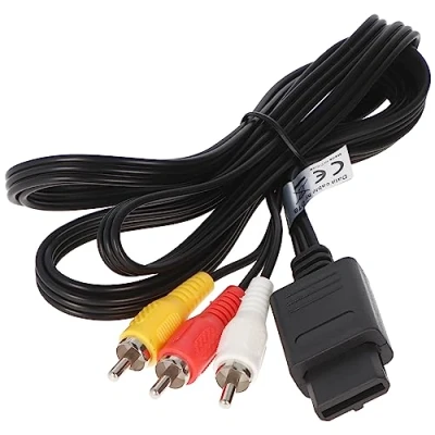 Image de AccuCell Câble vidéo compatible avec Nintendo SNES, Super Nintendo, Famicom, N64, GameCube