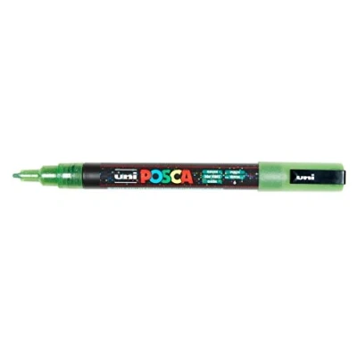 Image de Uni Ball 186589 Marqueur POSCA à pointe ogive fine, pailleté vert foncé