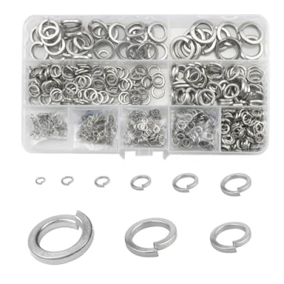 Image de Assortiment de 720 rondelles verrouillage à ressort en acier inoxydable pour boulons, vis (M2/M2,5/M3/M4/M5/M6/M8/M10/M12)