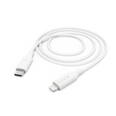 Image de Hama câble USB C vers Lightning 1 m (câble de Charge, données Apple MFI, certifié pour iPhone 8/X/XS/XR, iPad Pro/Air/Mini) Prend en Charge Power Delivery Chargeur Blanc