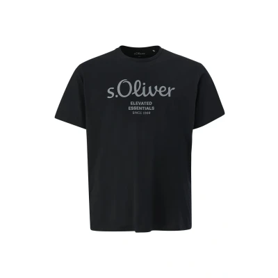 Image de s.Oliver 2139910 T Shirt, 99d1 Noir, 4XL Grande Taille Homme