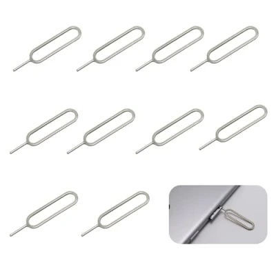 Image de 10 Pièces Epingle d&#039;ejection de Carte SIM, Portable SIM Plateau Aiguille éjecteurs Extracteurs Pin Outil, Ejection Compatible iPhone, Android, HTC, Samsung Galaxy
