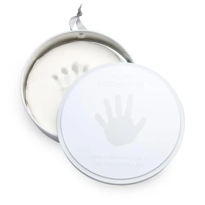 Image de Pearhead My Little Prints Babyprints Keepsake Tin Kit, Baby Girl or Boy Gender Neutral Handprint Impression Keepsake, Grey