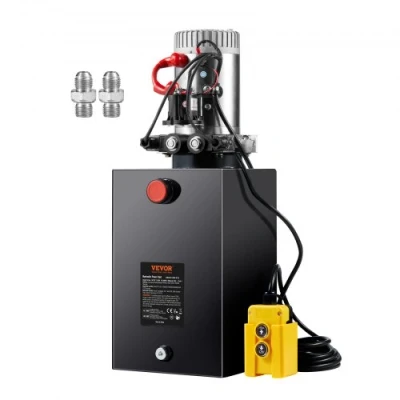 Image de Pompe Hydraulique 12 V VEVOR DC 12V 14L Groupe Double Effet Camion Benne
