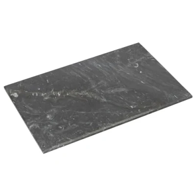 Image de Argon Tableware 1x Noir 30cm x 20cm Planche à Découper Rectangulaire en Marbre Antidérapant Cuisine Fromage Pain Viande Coupe Portion Comptoir Planches