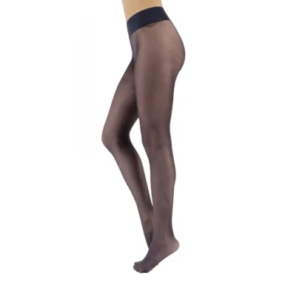 Image de CALZITALY Collant Voile, sans Coutures, Transparent, Femme 15 DEN Noir, Naturel, Bleu, Violet, Vert, Rouge, Pois S, M, L, XL, XXL Made in Italy (XXL, Bleu)
