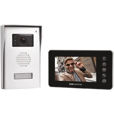 Image de SCS Sentinel PVF0050 Interphone Vidéo Filaire Prim&#039; VisioFirst 4.3 Caméra et Audio Ouverture Portail, Portillon, Gâche Électrique 1 Platine Extérieure1 Moniteur Garantie 3 Ans
