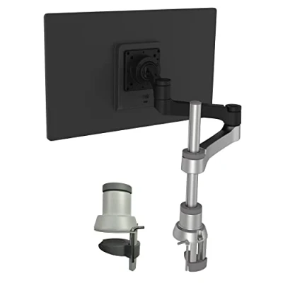 Image de R Go Zepher 4 C2 Bras de moniteur PC support pour 1 écrans Fixation bureau Entièrement réglable 8 kg capacité charge Conception modulaire Matériaux recyclables Noir / Argent