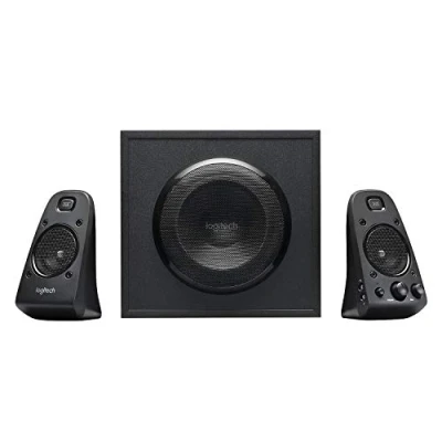 Image de Logitech Z623 Système de Haut Parleurs 2.1, Certifié THX, Dolby &amp; DTS, 400 Watts en Puissance, Multi Dispositifs, Entrées Audio 3,5 mm et RCA, Commandes Intégrées, Prise UK, PC/PS4/Xbox/TV/Smartphone