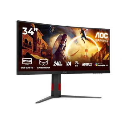 Image de AOC G4 CU34G4Z écran plat de PC 86,4 cm (34 ) 3440 x 1440 pixels Wide Quad HD LED Noir, Rouge Neuf