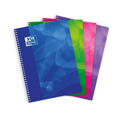 Image de OXFORD Cahier Lagoon A4 Grands Carreaux Seyès 100 Pages Reliure Intégrale Couverture Polypro Coloris Assortis