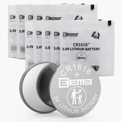Image de EEMB 10 Pack CR1616 Batterie 3V au Lithium Bouton Pile 1616 DL1616 ECR1616 pour Télécommande, Montre, Calculatrice, Ordinateur Portable électronique, Thermomètre, Jeux Mobiles