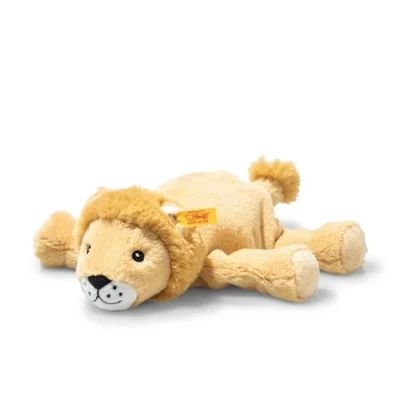 Image de Steiff Liam Lion 20 cm Soft Cuddly Friends, Doudou Lion, Peluche Moelleuse pour Jouer et se blottir, en Douce la Peau de bébé, Lavable Machine, Marron Clair