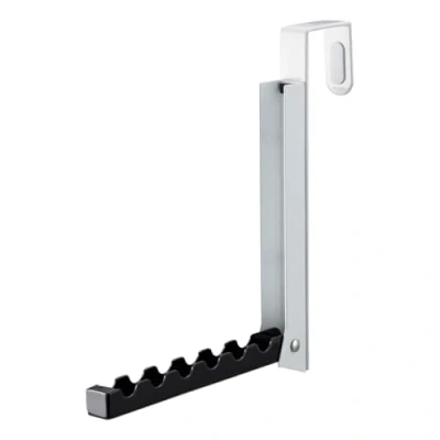 Image de YAMAZAKI 7162 Smart porte manteau de pliable, noir, acier, design minimaliste, 2 x 7 20,5 cm (L l H)