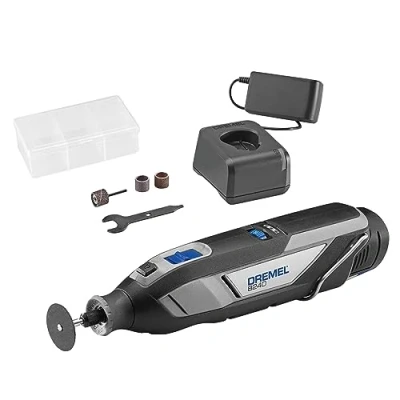 Image de Dremel 8240 Outil Rotatif sans Fil, Batterie Lithium Ion 12V 2Ah Multifonction avec 5 Accessoires, Vitesse Variable 5.000 35.000 tr/min et Charge Rapide