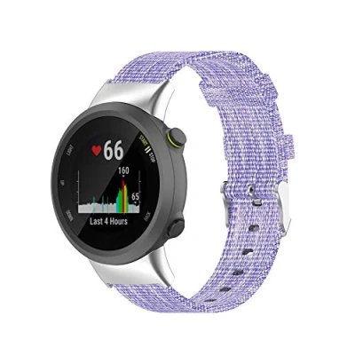 Image de Yikamosi Compatible avec Garmin Forerunner 45 Bracelets,libération Rapide Nylon de première qualité Fermoir en acier inoxydable Remplacement Bracelet pour 45/Forerunner 45S/Swim 2,Mauve