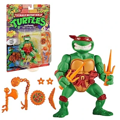 Image de Tortues Ninja, Figurine articulée de 10 cm, Figruine Collection Classique, Raphael, Jouet pour Enfants dès 4 Ans, Giochi Preziosi, T00013
