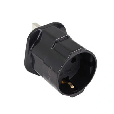 Image de OcioDual Adaptateur de Voyage, EU vers UK, Prise Type C, E et F G, Modèle YD 1310, 250 V/13A Noir, Convertisseur 2 Broches 3 Broches, Certification CE/RoHS