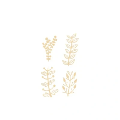 Image de Craftelier Lot de 4 matrices botaniques pour créations scrapbooking, artisanat et papeterie Motifs d&#039;éléments floraux Dimensions approximatives des entre 2,65 x 4,61 cm 3,09 6