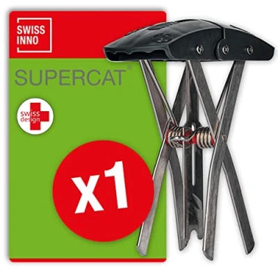 Image de SWISSINNO Piège à Taupe SuperCat. Très Efficace avec des taux de Capture élevés, Un déclencheur Simple, Facile Utiliser, sûr et réutilisable, sans substances Toxiques. Design Européen. X1