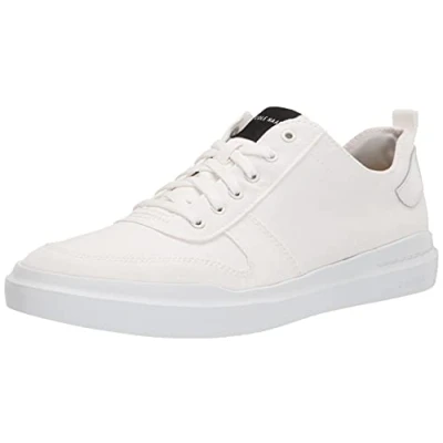 Image de Cole Haan Homme Grandpro Chaussures de Rallye Basket, Toile Blanche Optique, 40.5 EU Large