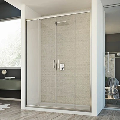 Image de Idralite Porte paroi Douche 160 CM H198 Mod. Young 2 Portes Transparent