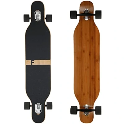Image de FunTomia Longboard avec 3 niveaux flexibles Drop Through Cruiser Roulement à billes Mach1 Speed Outil en T