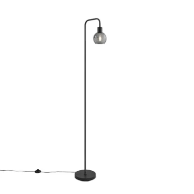 Image de Qazqa vidro Lampadaire 1 lumière H 160.5 cm Gris Art Deco éclairage intérieur Salon I Chambre Cuisine Salle à manger