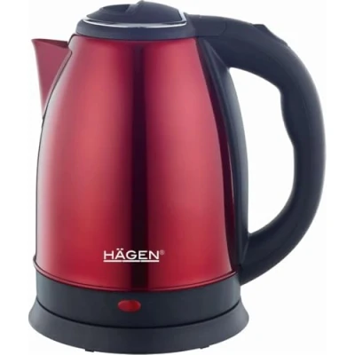 Image de Hagen Bouilloire Electrique Compacte Inox, Design Elegant, Base 360, Capacité 1,8L, Puissance 1500W HA5525 RED Rouge