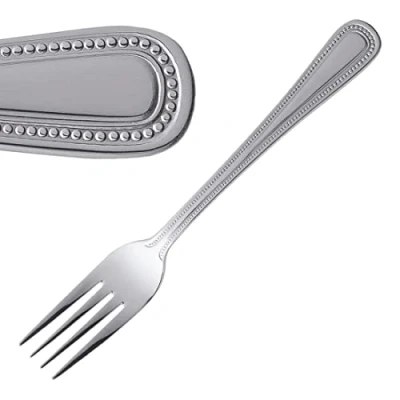 Image de Olympia Bead Fourchettes à dessert (lot de 12), 185 (L) mm, acier inoxydable 18/0, finition hautement polie, passe au lave vaisselle, restaurants, bars, bistros, cafés ou usage domestique, C128
