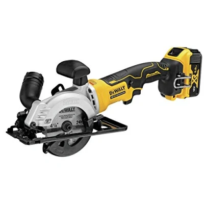 Image de DeWalt DCS571P2 QW Scie circulaire XR 18V 5Ah Li Ion Brushless 115 mm 2 Batteries Coffret TSTAK Jaune