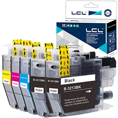 Image de LCL Cartouche d&#039;encre Compatible LC3213 LC 3213 3213BK 3213C 3213M 3213Y (2Noir 1Cyan 1Magenta 1Jaune) Remplacement pour Brother DCP J770 J772DW J774DW MFC J890DW J895