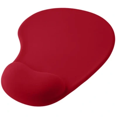 Image de OcioDual Tapis de souris avec repose poignet en gel, ergonomique, couleur Rouge, base caoutchouc antidérapante