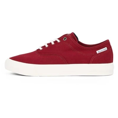 Image de Tommy Hilfiger VULC LOW Baskets basses, Homme, Taille: 41, Rouge Textile