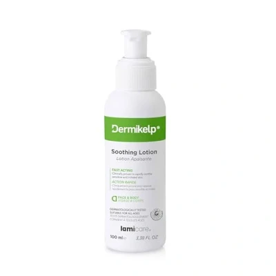 Image de Dermikelp® Lotion Apaisante Aiguë Soin rapide pour peau sensible et sèche Améliore l’apparence des rougeurs Testé dermatologiquement avec ingrédient actif naturel