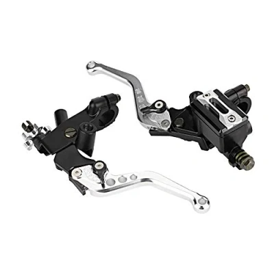 Image de Keenso Leviers de Frein et d&#039;embrayage Ajustables 1 Paire réservoir maître Cylindre Moto(Argent) GSR 600