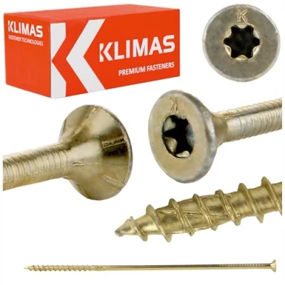 Image de Lot de 50 vis Torx TX40 pour constructions en bois avec tête fraisée Stardrive 8 x 280 mm