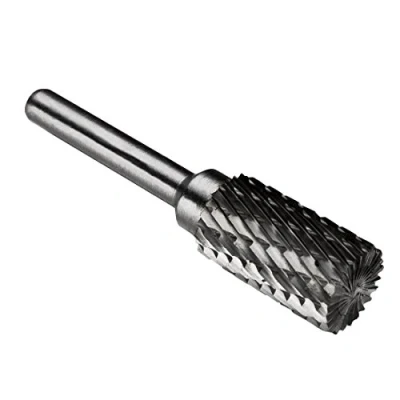 Image de sourcing map Fraise rotative Lime en carbure de tungstène à double Coupe Cylindre bout Tige 6 mm et diamètre tête 14mm