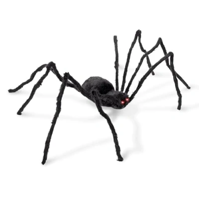 Image de THE TWIDDLERS XXL Décoration Halloween Araignée Poilue Géante avec Yeux Lumineux Rouges (127cm) Secoue &amp; Fait des Bruits Effrayants